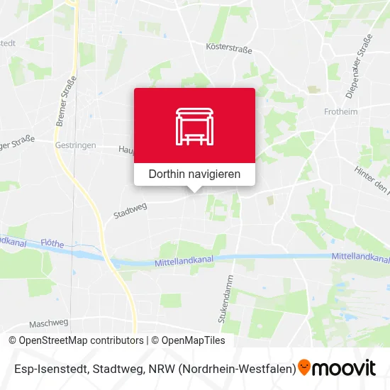 Esp-Isenstedt, Stadtweg Karte