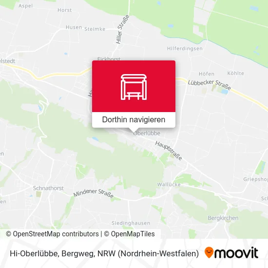 Hi-Oberlübbe, Bergweg Karte
