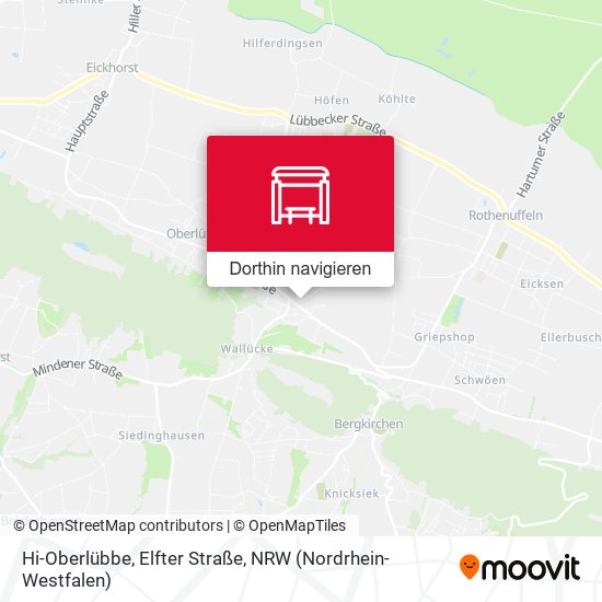 Hi-Oberlübbe, Elfter Straße Karte