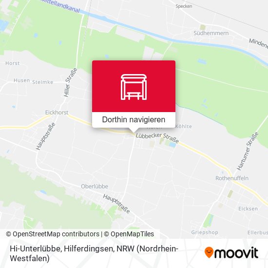 Hi-Unterlübbe, Hilferdingsen Karte