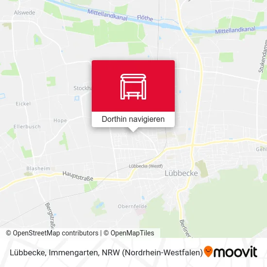 Lübbecke, Immengarten Karte