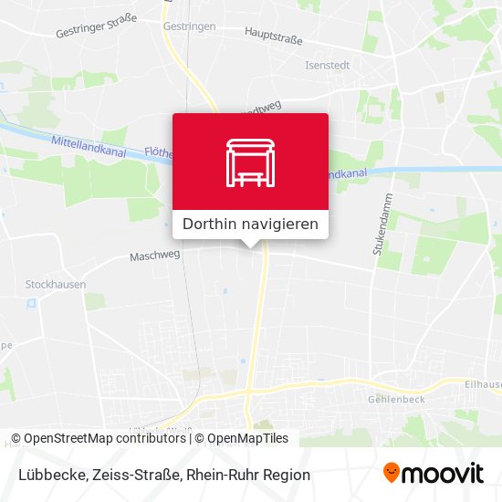 Lübbecke, Zeiss-Straße Karte