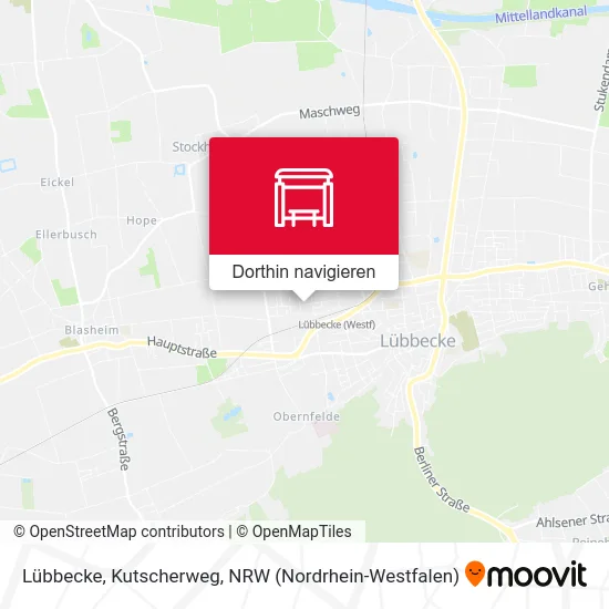 Lübbecke, Kutscherweg Karte