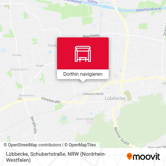 Lübbecke, Schubertstraße Karte
