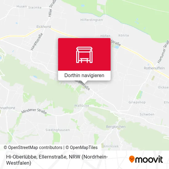 Hi-Oberlübbe, Ellernstraße Karte