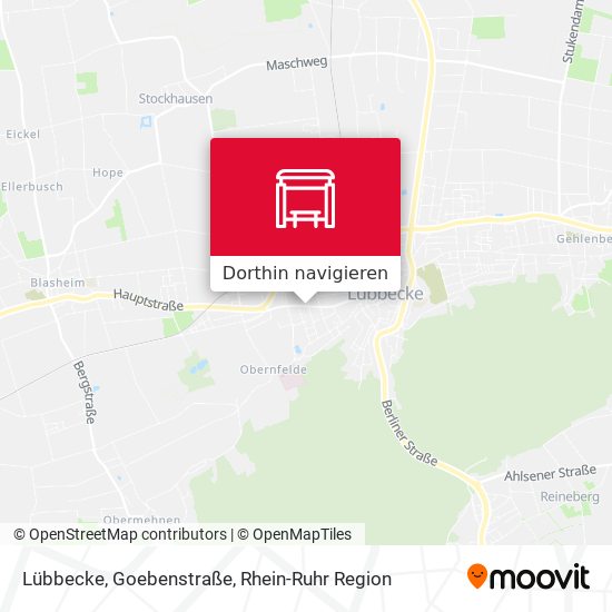 Lübbecke, Goebenstraße Karte