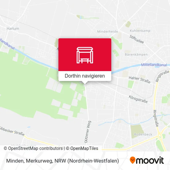 Minden, Merkurweg Karte