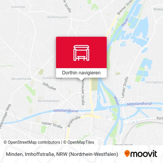 Minden, Imhoffstraße Karte