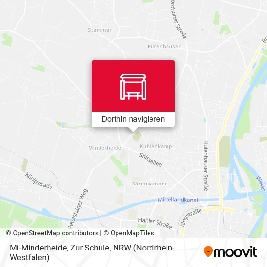 Mi-Minderheide, Zur Schule Karte