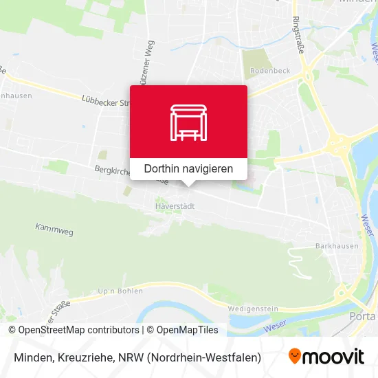 Minden, Kreuzriehe Karte