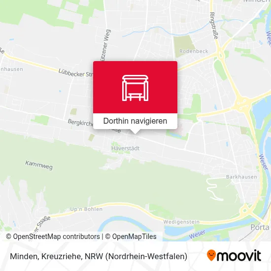 Minden, Kreuzriehe Karte