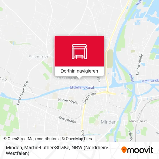 Minden, Martin-Luther-Straße Karte