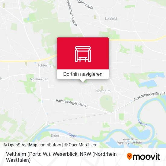 Veltheim (Porta W.), Weserblick Karte