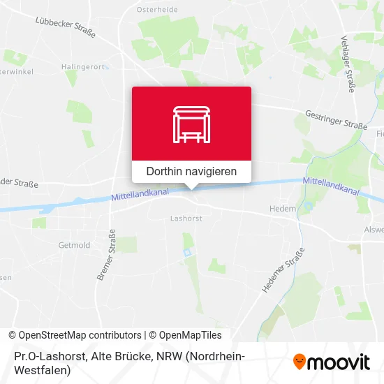 Pr.O-Lashorst, Alte Brücke Karte