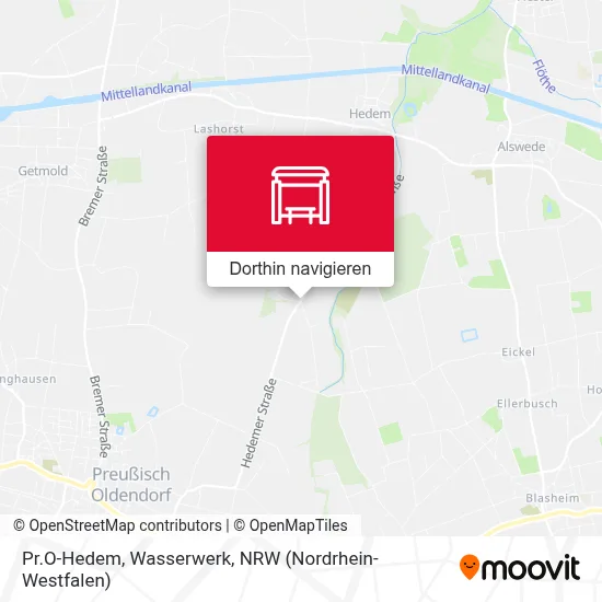 Pr.O-Hedem, Wasserwerk Karte