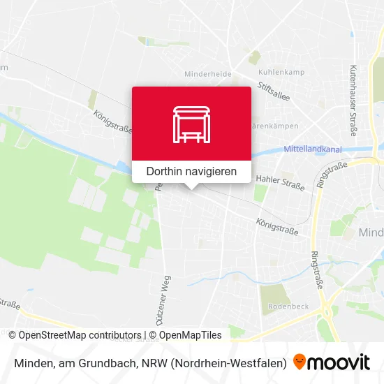 Minden, am Grundbach Karte