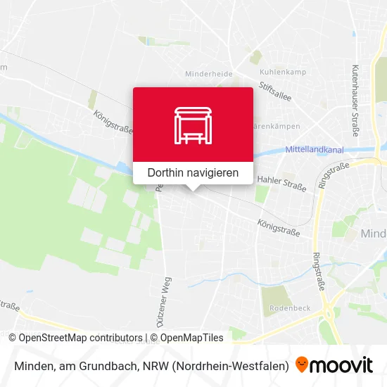 Minden, am Grundbach Karte