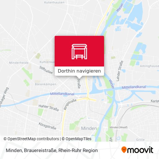 Minden, Brauereistraße Karte