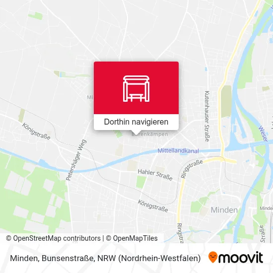 Minden, Bunsenstraße Karte