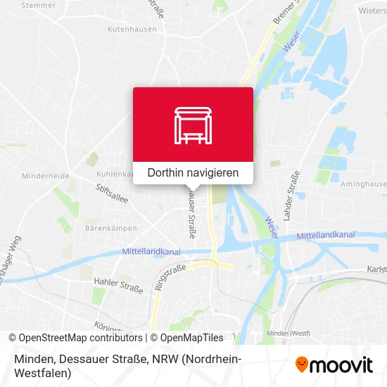 Minden, Dessauer Straße Karte