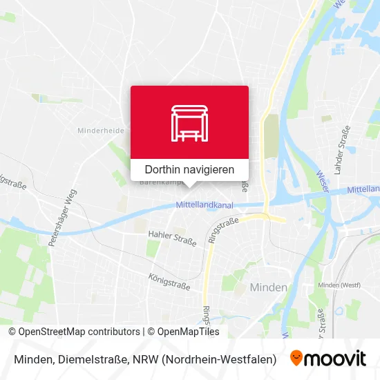 Minden, Diemelstraße Karte