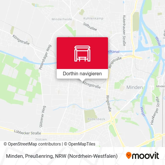 Minden, Preußenring Karte