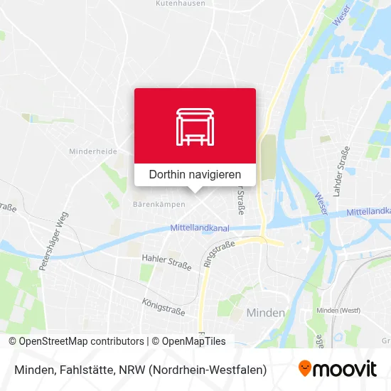 Minden, Fahlstätte Karte