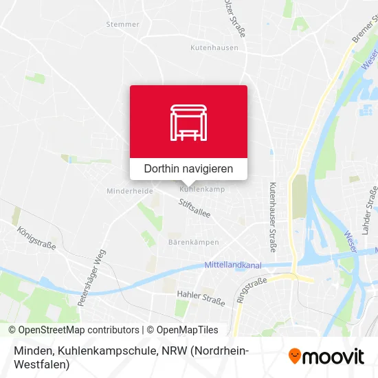 Minden, Kuhlenkampschule Karte