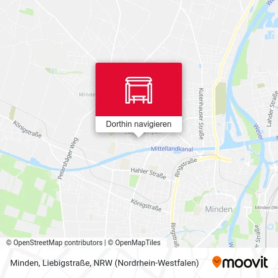 Minden, Liebigstraße Karte