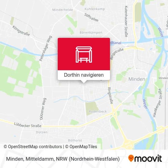 Minden, Mitteldamm Karte