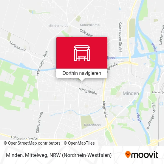 Minden, Mittelweg Karte