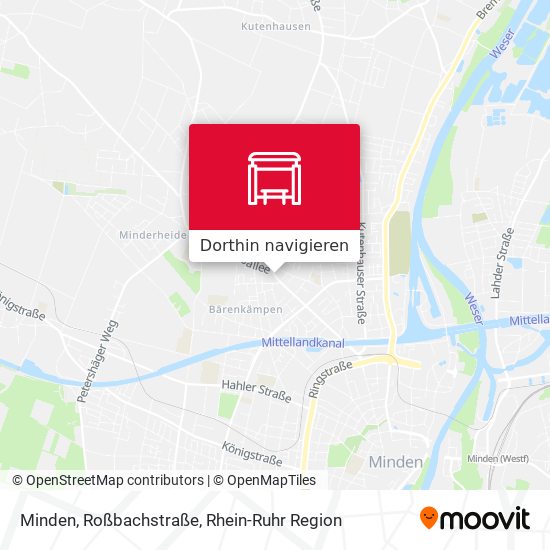 Minden, Roßbachstraße Karte