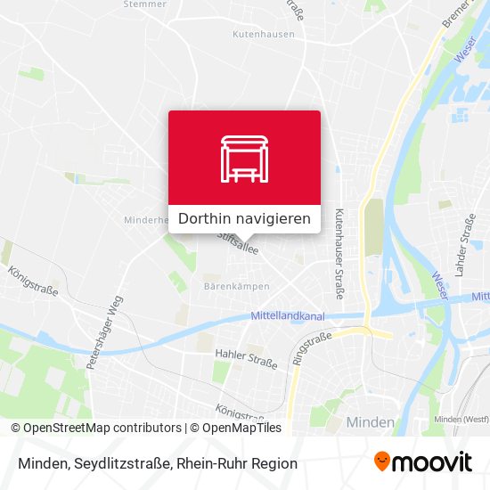 Minden, Seydlitzstraße Karte