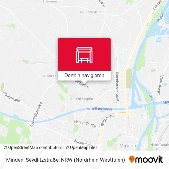 Minden, Seydlitzstraße Karte