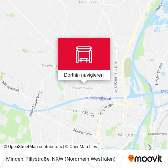 Minden, Tillystraße Karte