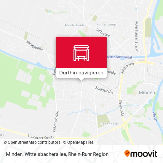 Minden, Wittelsbacherallee Karte