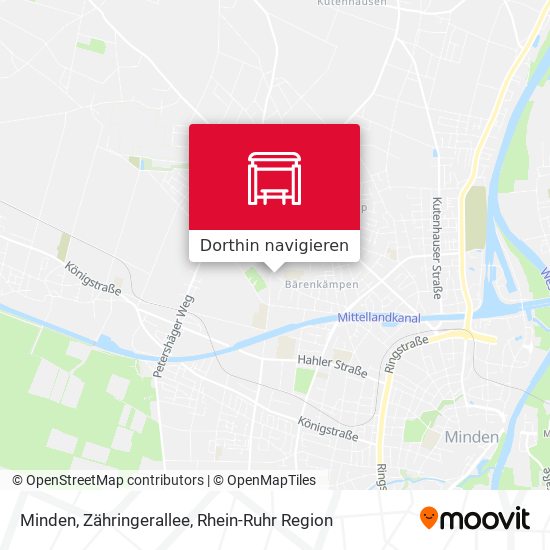 Minden, Zähringerallee Karte