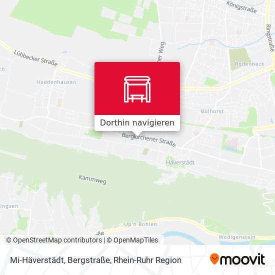 Mi-Häverstädt, Bergstraße Karte