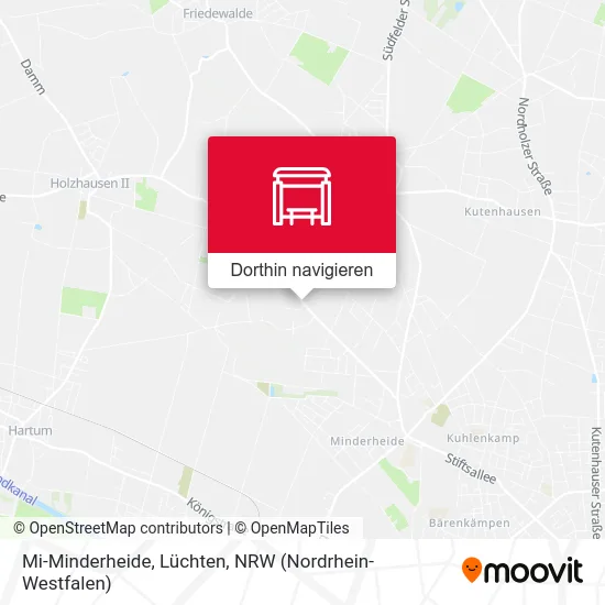 Mi-Minderheide, Lüchten Karte