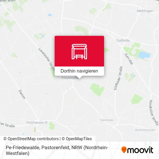 Pe-Friedewalde, Pastorenfeld Karte