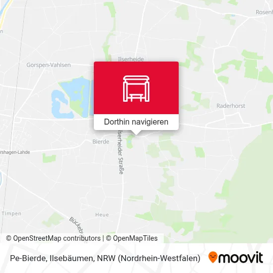 Pe-Bierde, Ilsebäumen Karte