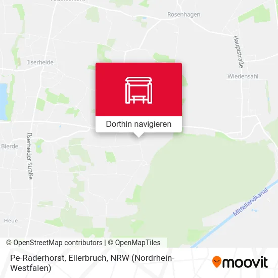 Pe-Raderhorst, Ellerbruch Karte