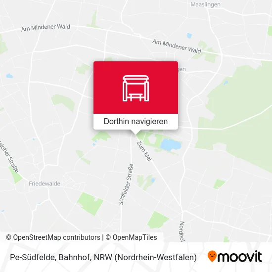 Pe-Südfelde, Bahnhof Karte