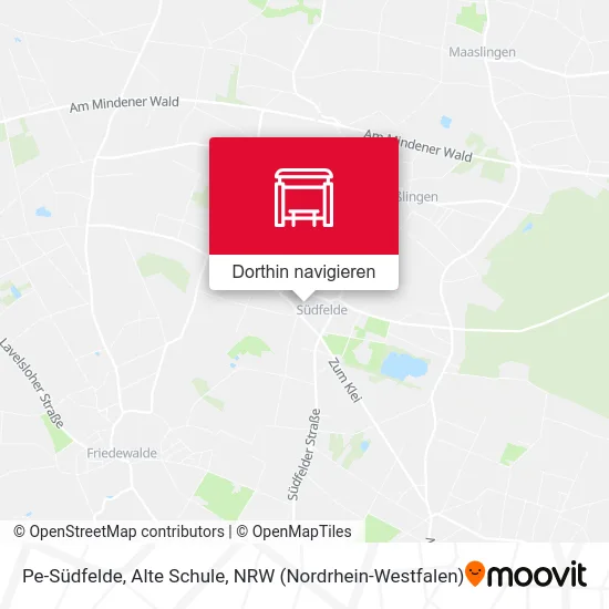 Pe-Südfelde, Alte Schule Karte