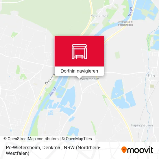 Pe-Wietersheim, Denkmal Karte