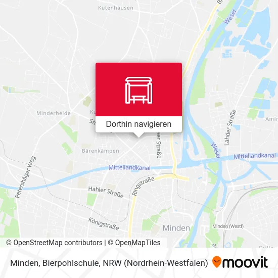 Minden, Bierpohlschule Karte