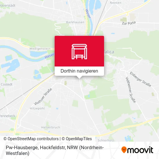 Pw-Hausberge, Hackfeldstr Karte