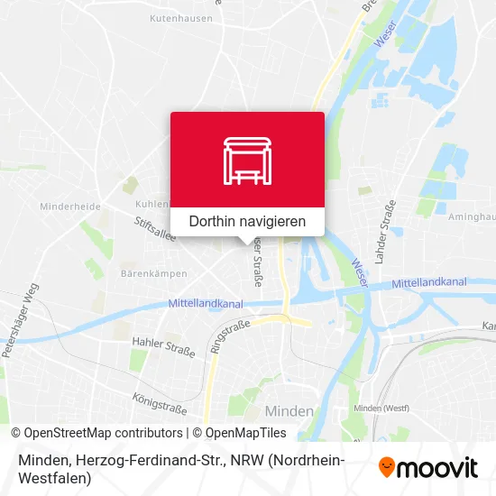Minden, Herzog-Ferdinand-Str. Karte