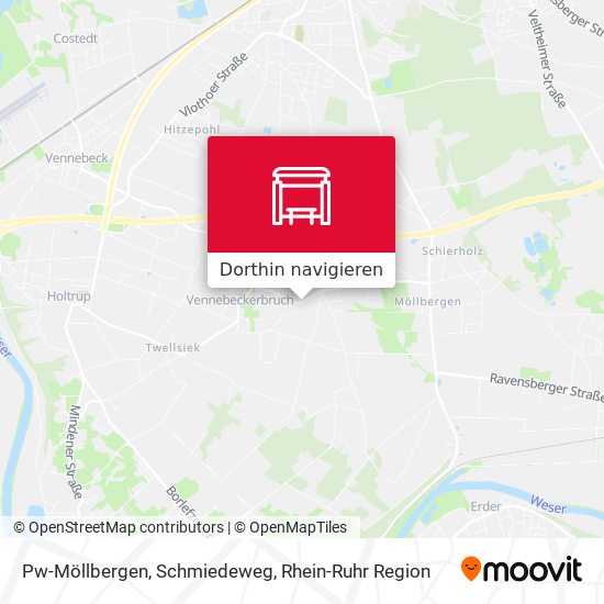 Pw-Möllbergen, Schmiedeweg Karte
