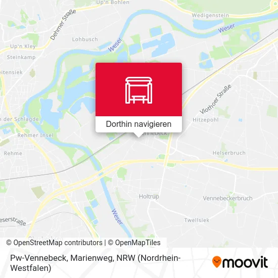 Pw-Vennebeck, Marienweg Karte